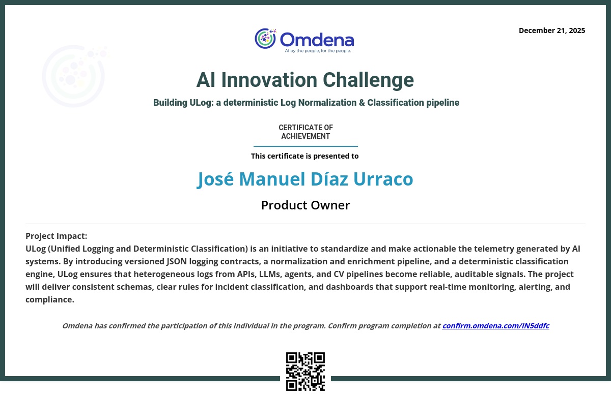 Omdena — AI Innovation Challenge (ULog)